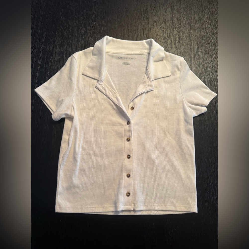 American Eagle Cream Ribbed Top (NEW without Tags)